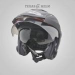 INK T1 Solid Black Matte (Hitam Doff) Tampak Depan Double Visor