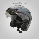 INK T1 Solid Grey Metalic (Abu-Abu Muda) Tampak Depan Double Visor