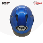 KYT Forza Solid Cyan Blue (Biru Laut) Tampak Depan Full