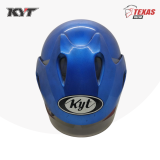 KYT Forza Solid Cyan Blue (Biru Laut) Tampak Depan Full