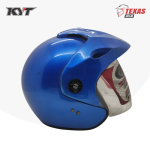 KYT Forza Solid Cyan Blue (Biru Laut) Tampak Samping Kanan