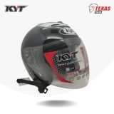 KYT Jet Solid Black Glossy (Hitam Metalik) Tampak Depan Kanan (2)