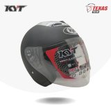 KYT Jet Solid Black Matte (Hitam Doff) Tampak Depan Kanan (2)