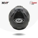 KYT Venom Solid Black Glossy (Hitam Metalik) Tampak Belakang