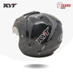 KYT Venom Solid Black Glossy (Hitam Metalik) Tampak Belakang Kiri