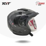 KYT Venom Solid Black Glossy (Hitam Metalik) Tampak Samping Kanan