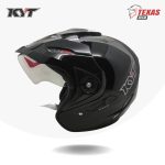 KYT Venom Solid Black Glossy (Hitam Metalik) Tampak Samping Kiri