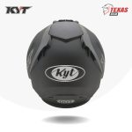 KYT Venom Solid Black Matte (Hitam Doff) Tampak Belakang