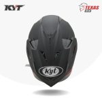 KYT Venom Solid Black Matte (Hitam Doff) Tampak Depan Full