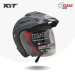 KYT Venom Solid Black Matte (Hitam Doff) Tampak Depan Kanan