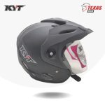 KYT Venom Solid Black Matte (Hitam Doff) Tampak Samping Kanan