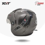 KYT Venom Solid Gun Metal (Abu Abu Tua) Tampak Belakang Kiri
