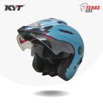 KYT Venom Solid Ice Blue (Biru Langit) Tampak Depan Kiri