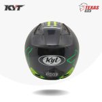 KYT DJ MARU Motif #14 Black Green Fluo Tampak Belakang