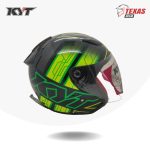 KYT DJ MARU Motif #14 Black Green Fluo Tampak Samping Kanan