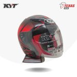 KYT DJ MARU Motif #14 Black_Red Fluo Tampak Depan Kanan (2)