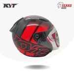 KYT DJ MARU Motif #14 Black_Red Fluo Tampak Samping Kanan