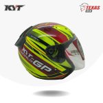 KYT DJ MARU Motif #2 Yellow_Red Fluo (World GP) Tampak Samping Kanan