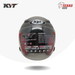 KYT DJ MARU Solid Black Glossy (Hitam Metalik) Tampak Depan