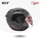 KYT DJ MARU Solid Black Glossy (Hitam Metalik) Tampak Samping Kanan (2)