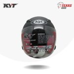 KYT DJ MARU Solid Black Matte (Hitam Doff) Tampak Depan