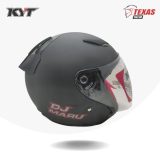 KYT DJ MARU Solid Black Matte (Hitam Doff) Tampak Samping Kanan (2)