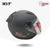 KYT DJ MARU Solid Black Matte (Hitam Doff) Tampak Samping Kanan (2)