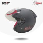 KYT DJ MARU Solid Black Matte (Hitam Doff) Tampak Samping Kiri