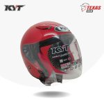 KYT DJ MARU Solid Fire Red (Merah Ferari) Tampak Depan Kanan