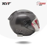 KYT DJ MARU Solid Gun Metal (Abu Tua) Bagian Samping Kanan