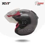 KYT DJ MARU Solid Gun Metal (Abu Tua) Bagian Samping Kiri