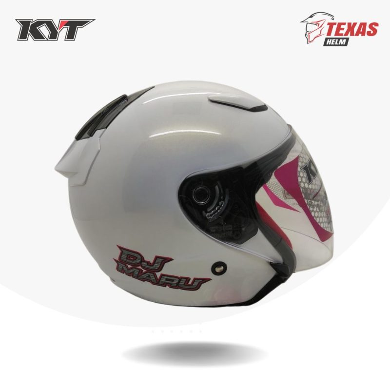 KYT DJ MARU Solid White (Putih) Tampak Samping Kanan (2)