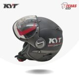 KYT Elsico Motif #3 Black Matte_ Gun Metal Doff Tampak Samping Kiri