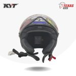 KYT Elsico Motif #7 Black Matte_Yellow_Red Doff Tampak Depan