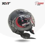 KYT Elsico Solid Black Glossy (Hitam Metalik) Tampak Depan Kanan