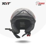 KYT Elsico Solid Black Matte (Hitam Doff) Tampak Depan Full