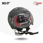 KYT Elsico Solid Black Matte (Hitam Doff) Tampak Depan Kanan