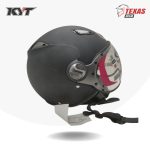 KYT Elsico Solid Black Matte (Hitam Doff) Tampak Samping Kanan