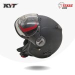 KYT Elsico Solid Black Matte (Hitam Doff) Tampak Samping Kiri