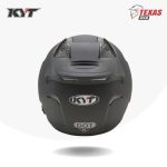 KYT Galaxy Flat R Solid Black Matte (Hitam Doff) Tampak Belakang