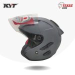 KYT Galaxy Flat R Solid Grey Matte (Abu Abu Doff) Tampak Samping Kiri