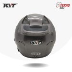 KYT Galaxy Flat R Solid Gun Metal (Abu Abu Tua Metalik) Tampak Belakang