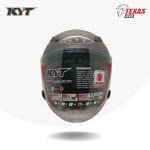 KYT Galaxy Flat R Solid Gun Metal (Abu Abu Tua Metalik) Tampak Depan