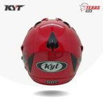 KYT Scorpion King Solid Fire Red (Merah Ferari) Tampak Belakang