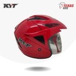 KYT Scorpion King Solid Fire Red (Merah Ferari) Tampak Depan Full