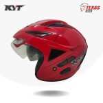 KYT Scorpion King Solid Fire Red (Merah Ferari) Tampak Samping Kiri