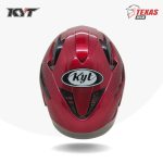 KYT Scorpion King Solid Red Maroon (Merah Hati) Tampak Depan Full